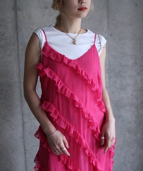 「gina tricot」 キャミソールワンピース S ブラック レディース_画像3
