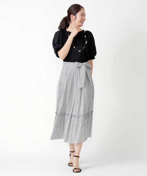 「TO BE CHIC」 フレアスカート 42 ブルー レディース_画像5