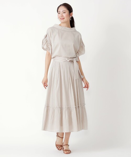 「TO BE CHIC」 フレアスカート 42 ブルー レディース_画像6