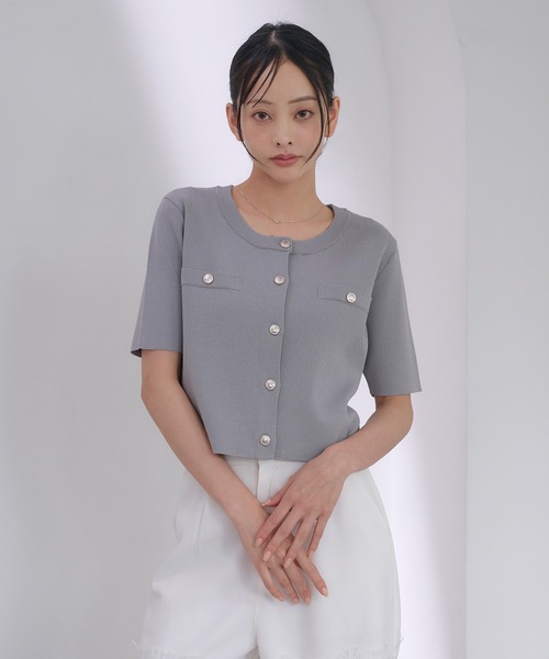 INGNI SOELA（イング ソエラ） カーディガン 半袖 「INGNI SOELA」金