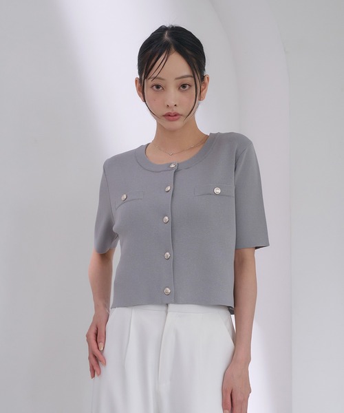 INGNI SOELA（イング ソエラ） カーディガン 半袖 「INGNI SOELA」金