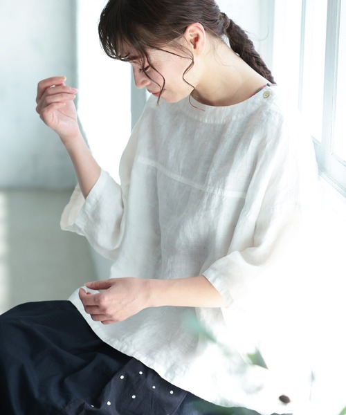 soulberry（ソウルベリー） ブラウス シャツ 真夏の「リネンTee