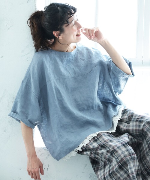 soulberry（ソウルベリー） ブラウス シャツ 真夏の「リネンTee