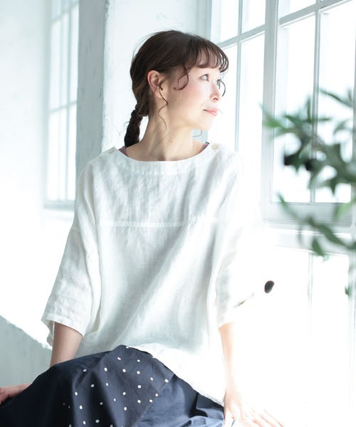 soulberry（ソウルベリー） ブラウス シャツ 真夏の「リネンTee