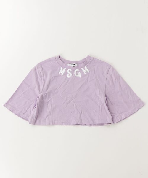 「MSGM」 「KIDS」半袖Tシャツ 10Y ライラック キッズ_画像3