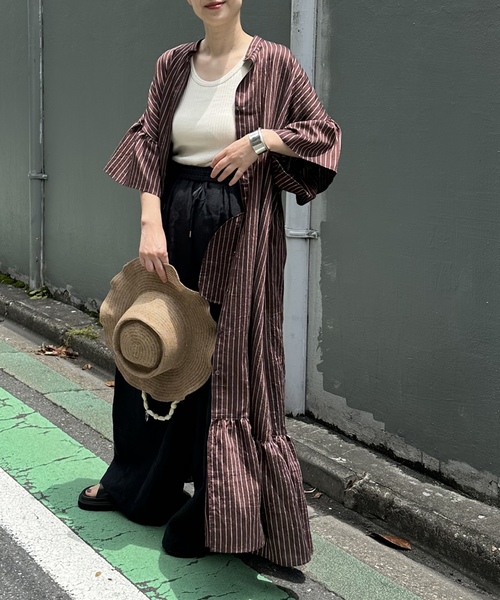 「journal standard L'essage」 7分袖ワンピース - ブラック レディース_画像2