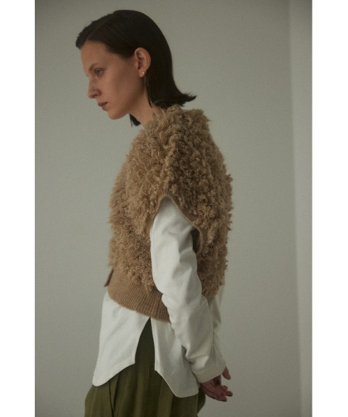 「BLACK BY MOUSSY」 ニットベスト FREE ダークブラウン レディース_画像3