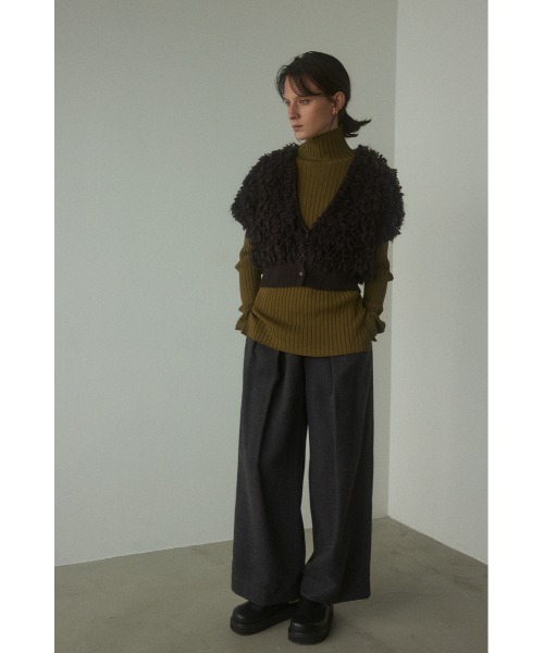 「BLACK BY MOUSSY」 ニットベスト FREE ダークブラウン レディース_画像8