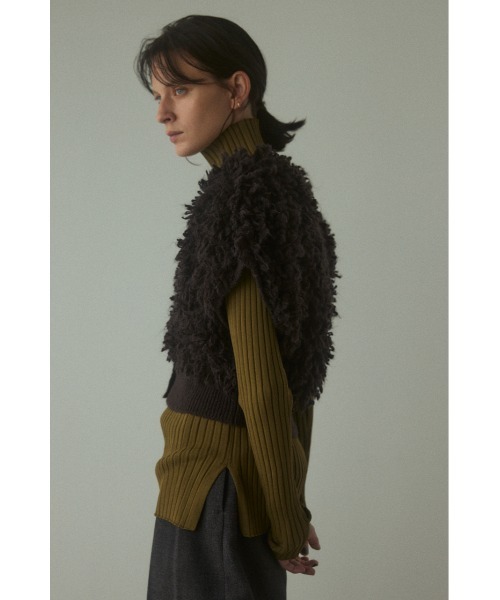 「BLACK BY MOUSSY」 ニットベスト FREE ダークブラウン レディース_画像9