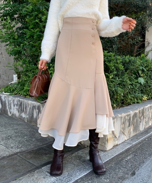 「OLIVE des OLIVE」 ロングスカート FREE ブラック レディース_画像2