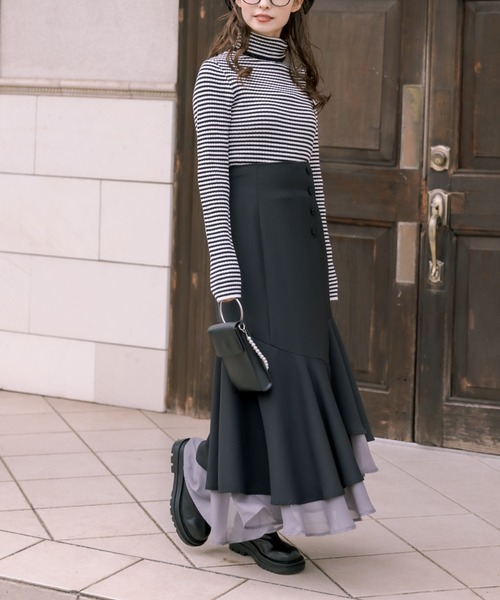 「OLIVE des OLIVE」 ロングスカート FREE ブラック レディース_画像5