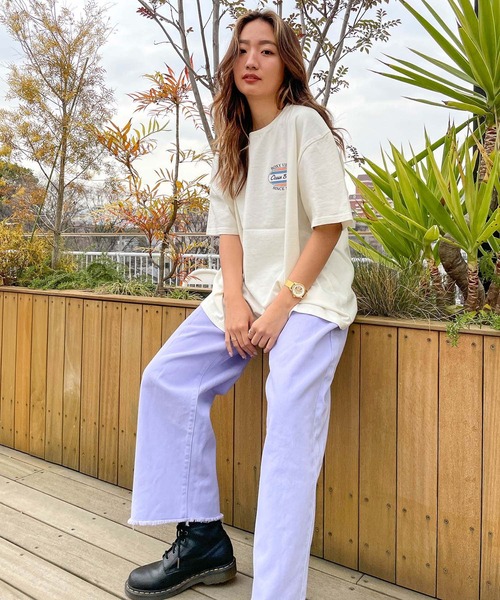 「ROXY」 半袖Tシャツ FREE ナチュラル レディース_画像2
