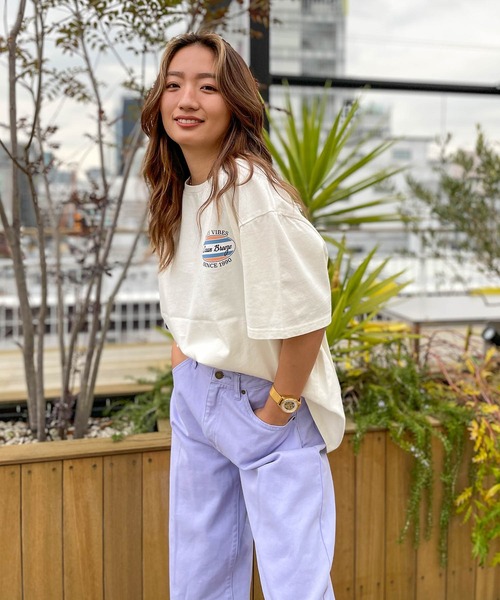 「ROXY」 半袖Tシャツ FREE ナチュラル レディース_画像4