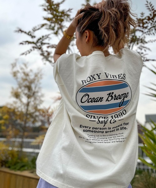 「ROXY」 半袖Tシャツ FREE ナチュラル レディース_画像8