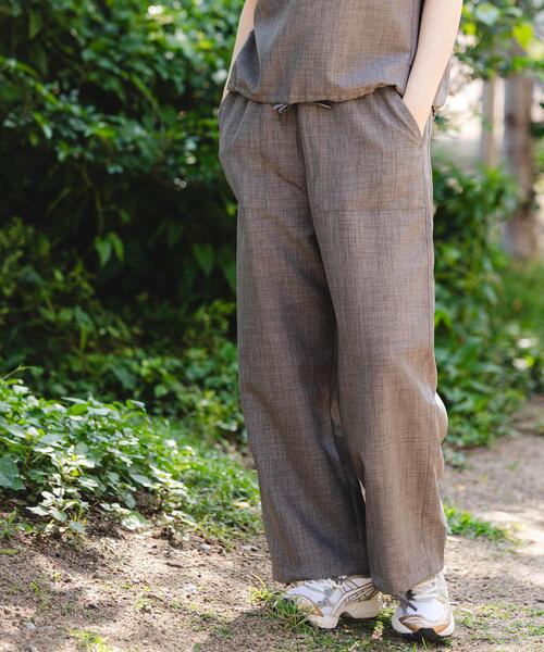 「EKAL」 イージーパンツ ONE ネイビー レディース_画像4