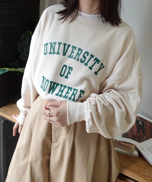 CORNERS トレーナー スウェット サイドスリットビッグカレッジ