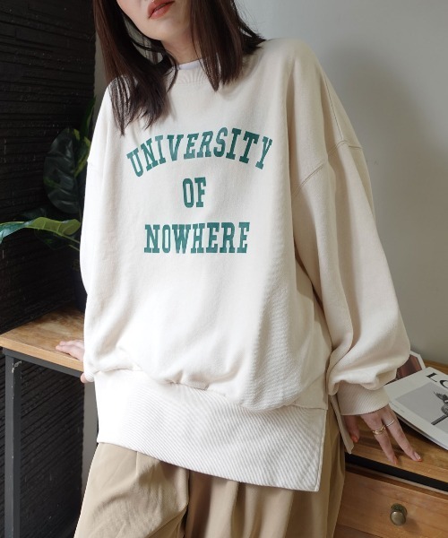 CORNERS トレーナー スウェット サイドスリットビッグカレッジ