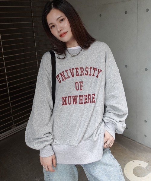 CORNERS トレーナー スウェット サイドスリットビッグカレッジ