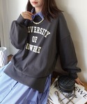 トレーナー スウェット サイドスリットビッグカ...の詳細画像1
