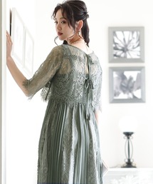 バックリボン 清楚系 ミディ丈パーティードレス 食事 結婚式 n91 楽天市場】結婚式 ワンピース パーティードレス レース バック
