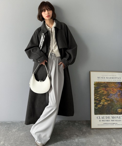 テットオム　スタンドカラー　コート　チェスターコート　Lサイズ TETE HOMME｜テットオム カシミヤスタンドカラーコート メンズ