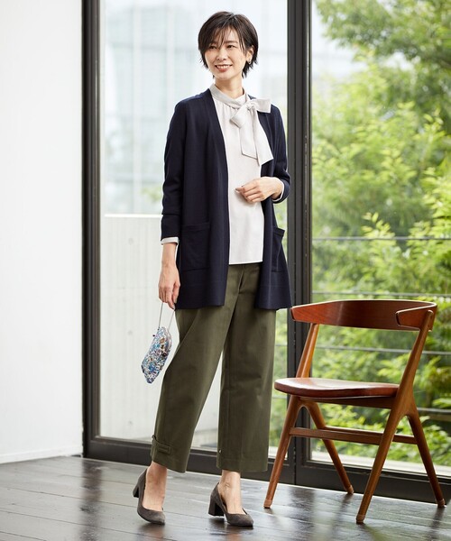 新品　洗える　TOCCAꕤＡＪＩＳＡＩ　ロングカーディガン　フリーサイズ カーディガン 「洗える」KNIT BASIC ロング レディース