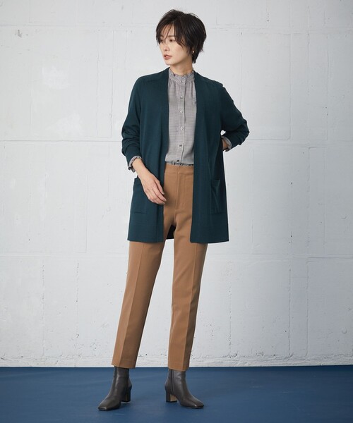 新品　洗える　TOCCAꕤＡＪＩＳＡＩ　ロングカーディガン　フリーサイズ カーディガン 「洗える」KNIT BASIC ロング レディース