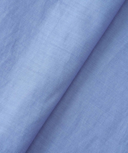 シャツ ブラウス キュプラコットンツイルラッフルスラッシュブラウス 