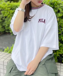 送料/関税込【FILA】ロゴ ベーシックTシャツ 半袖 コットン FILA tシャツ フィラ ブランド ロゴ ワンポイント 刺繍 ライン