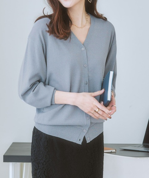 7days Life Styling カーディガン 「ひんやり接触冷感」抜け感V