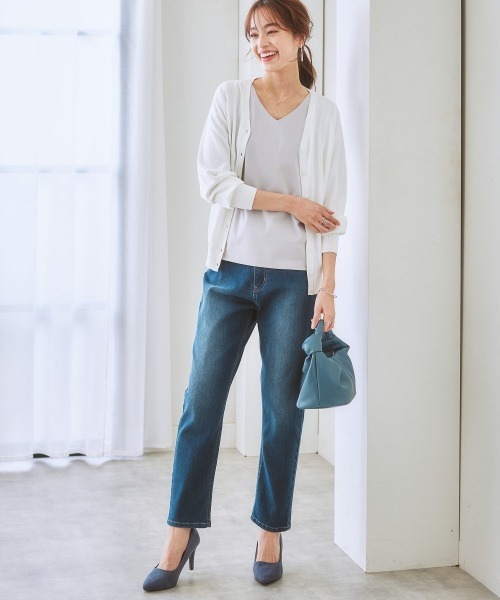7days Life Styling カーディガン 「ひんやり接触冷感」抜け感Vネック