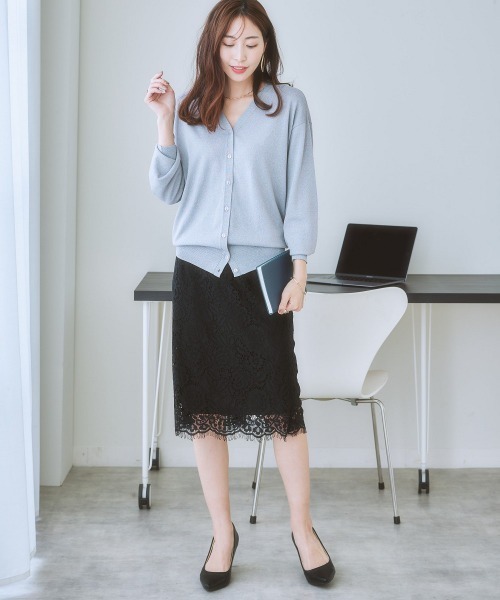 7days Life Styling カーディガン 「ひんやり接触冷感」抜け感Vネック