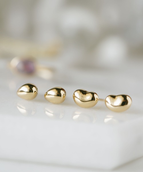 ピアス 18K ピアス 金属アレルギー対応 つけっぱなし シンプル「MOLLICA モリカ」 レディースの画像