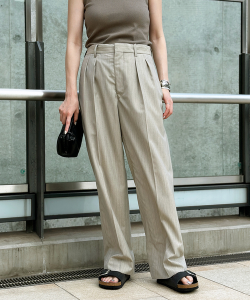 AP STUDIO パンツ スラックス 【CINOH / チノ】tuck slacks : ZOZOTOWN