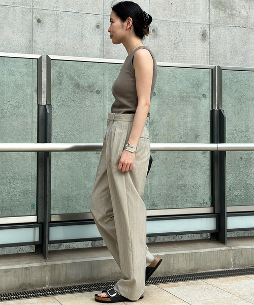 AP STUDIO パンツ スラックス 【CINOH / チノ】tuck slacks : ZOZOTOWN