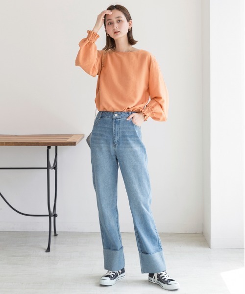ad thie ジーンズ デニム デニムパンツ プラスト加工 ストレート