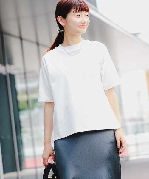 BEAMS モックネックホワイトシャツS BEAMS HEART（ビームス ハート）モックネック ニット 24FW