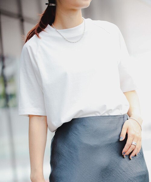 BEAMS モックネックホワイトシャツS BEAMS HEART（ビームス ハート）モックネック ニット 24FW