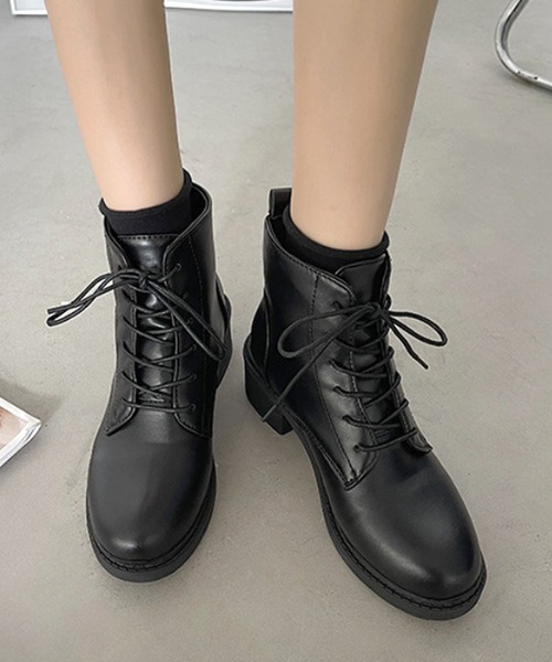 未使用品です！レディース ショートブーティー / Ladies Short Leather Boots Dewlily ブーツ 編み上げショートブーツ レディース : ZOZOTOWN Yahoo