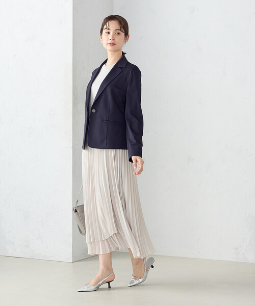 COMME CA ISM スカート シフォンジョーゼット プリーツスカート