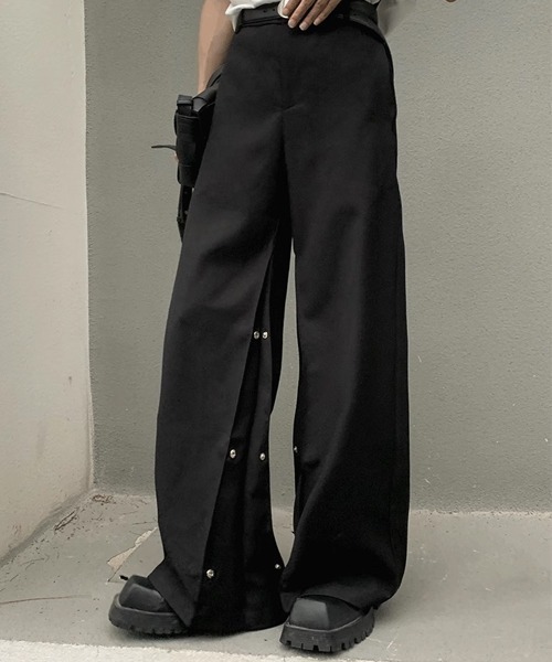 YoJun　PLEATSPLEASE　ストレートパンツ　ブラック　サイズ3 YOKE(ヨーク)｜【MEN】5P ワイドレッグ ストレートパンツ
