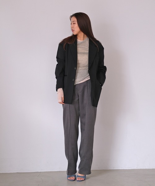 AKTE ジャケットとパンツ　定価4万円　パンツスーツ AKTE（アクテ） ジャケット テーラードジャケット オーバーサイズ