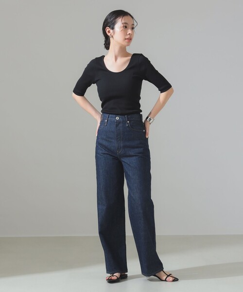 tシャツ 丸胴 テレコ 長袖 Tシャツ レディース Demi-Luxe BEAMS tシャツ 丸胴 テレコ Tシャツ レディース