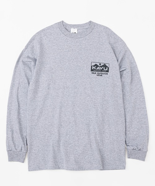 新品　KAVU カブー　ダンガリーループシャツ　L グレー KAVU tシャツ KAVU/カブー True Logo LS Tee/トゥルーロゴティー