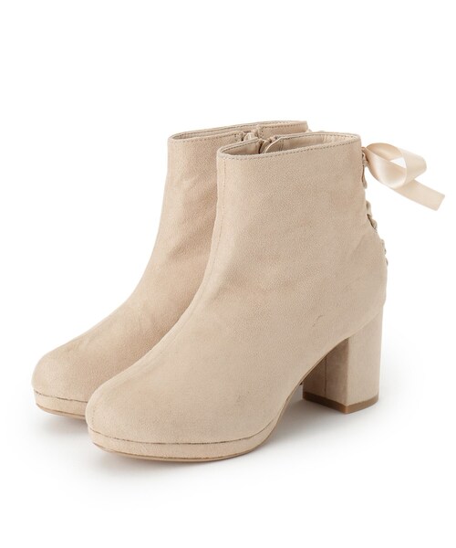 cs T&P（シーエスティーアンドピー） ブーツ バックリボンレースアップ