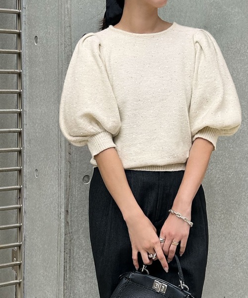 【美品】GALLARDAGALANTE パフスリーブ プルオーバーニット ラメ 美品】GALLARDAGALANTE パフスリーブ プルオーバーニット ラメ｜Yahoo