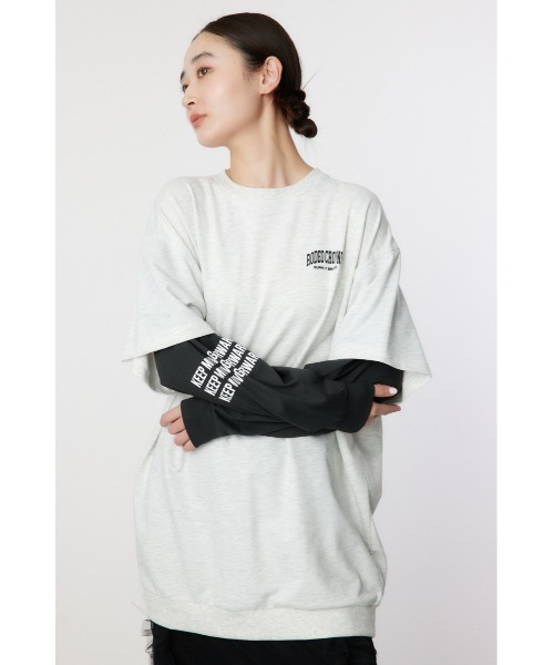 ロデオクラウンズ フェイクレイヤードスウェットワンピース RODEO CROWNS WIDE BOWL ワンピース フェイクレイヤード
