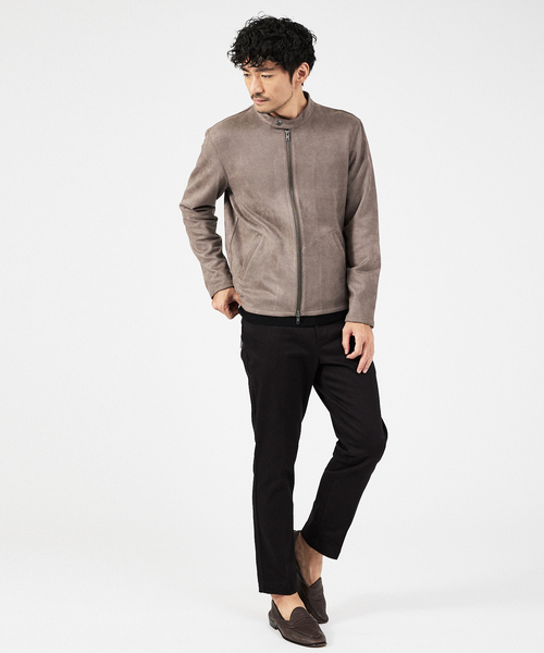 ABAHOUSE GRAY 革ジャン ライダース ネオレザー ポンチ