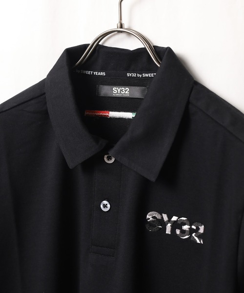 ポロシャツ ポロ 「SY32 by SWEET YEARS」CAMO LOGO POLO SHIRTS レディース メンズ SY32 by SWEET YEARS ポロシャツ /SY32 YEARS/CAMO LOGO POLO