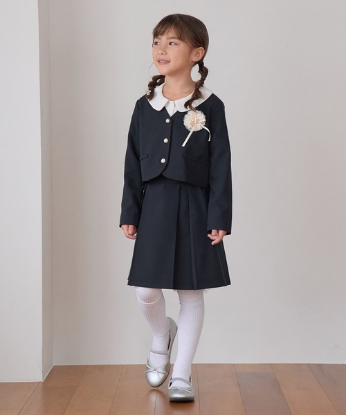 ロペピクニック キッズ フォーマル セットアップ ROPE' PICNIC（ロペ ピクニック） ノーカラージャケット アウター